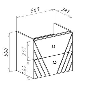 Тумба под раковину Bellezza Альба 60см белый 00000011733